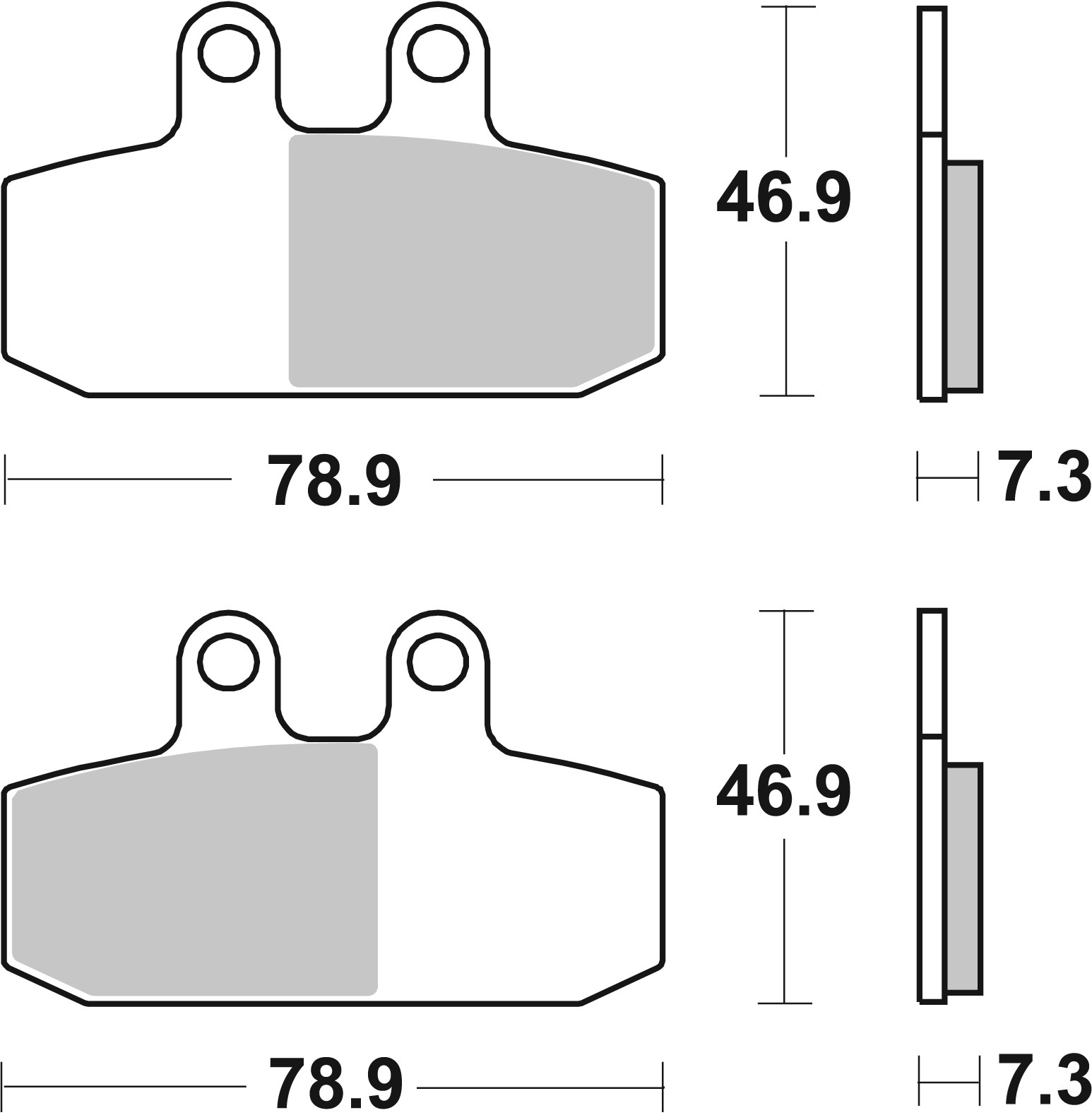 Brzdové obloženie BREMBO 07057 CC SCOOTER pre APRILIA Atlantic 500 2002-2005