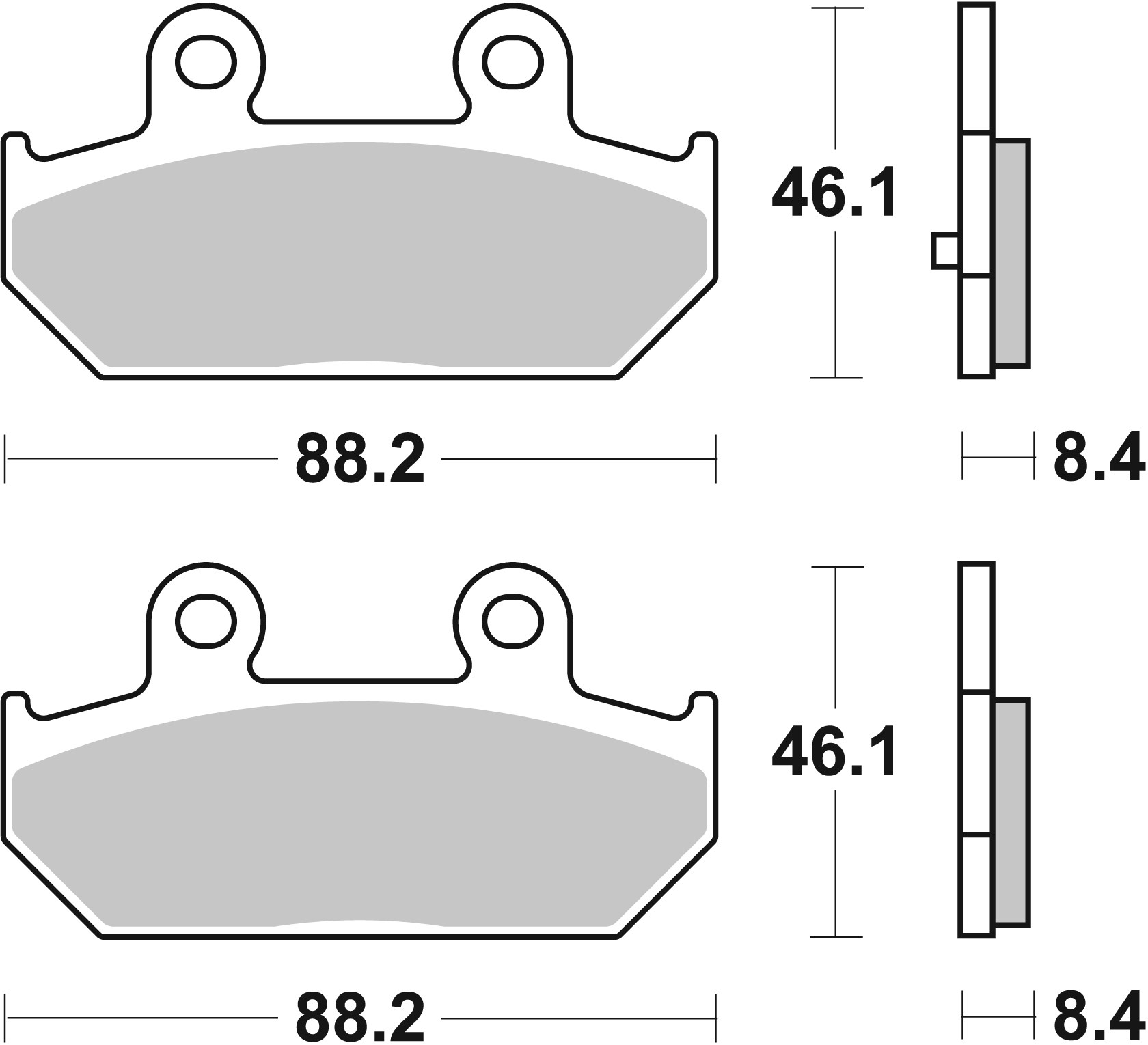 Brzdové obloženie BREMBO 07058XS pre SUZUKI AN 400 Burgman 2007-2023, SUZUKI AN 650 Burgman / Executive 2002-2020