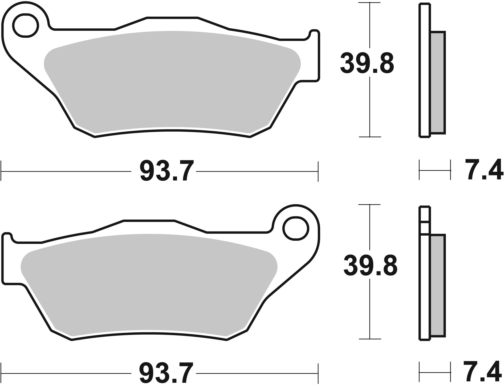Brzdové obloženie BREMBO 07065 CC SCOOTER pre YAMAHA YP 125 X-MAX 2005-2026, YAMAHA YP 250 X-MAX 2005-2009