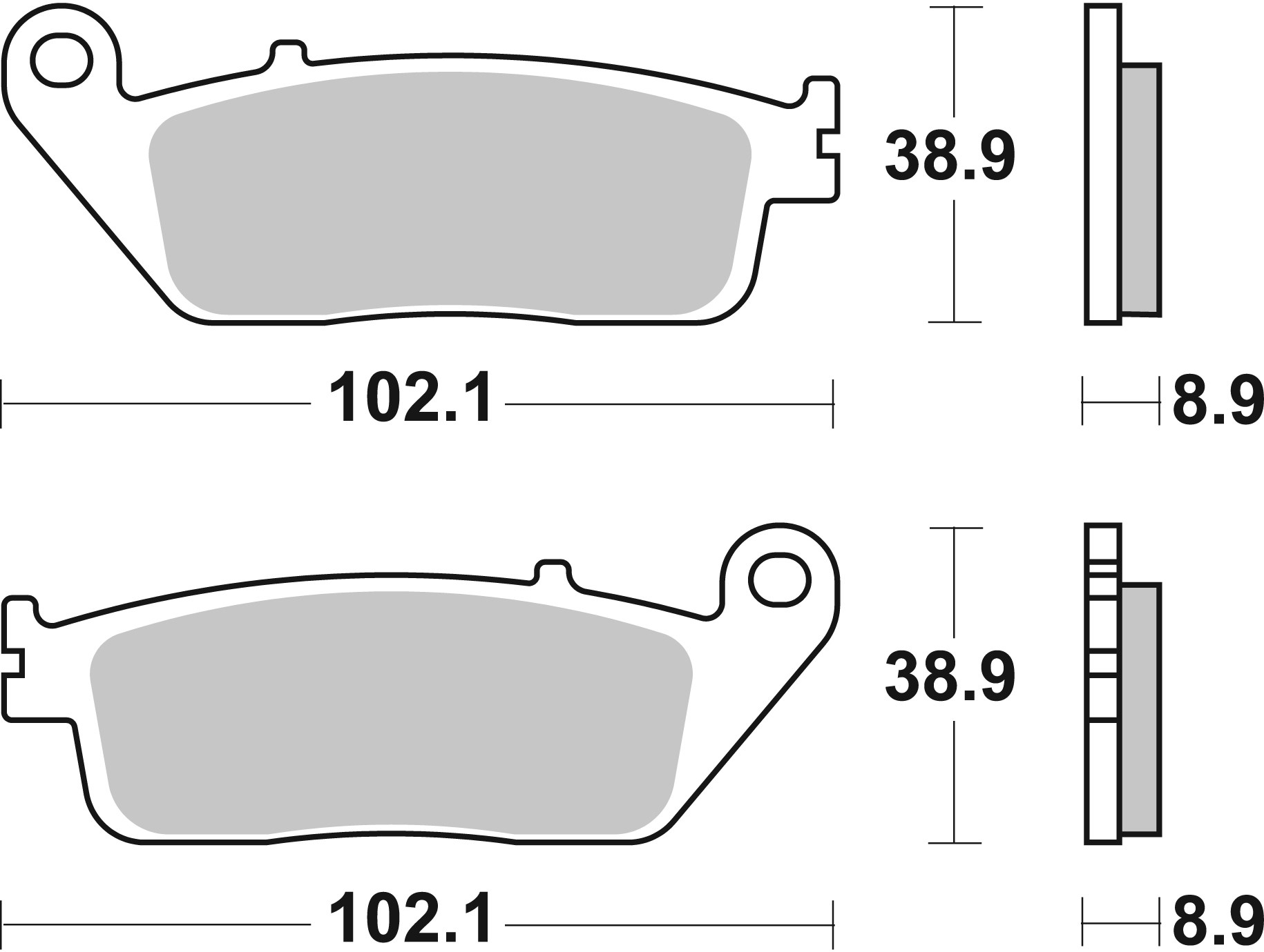 Brzdové obloženie BREMBO 07075XS pre HONDA FJS 600 Silver Wing (ABS) 2001-2018, HONDA FJS 400 Silver Wing 2006-2008