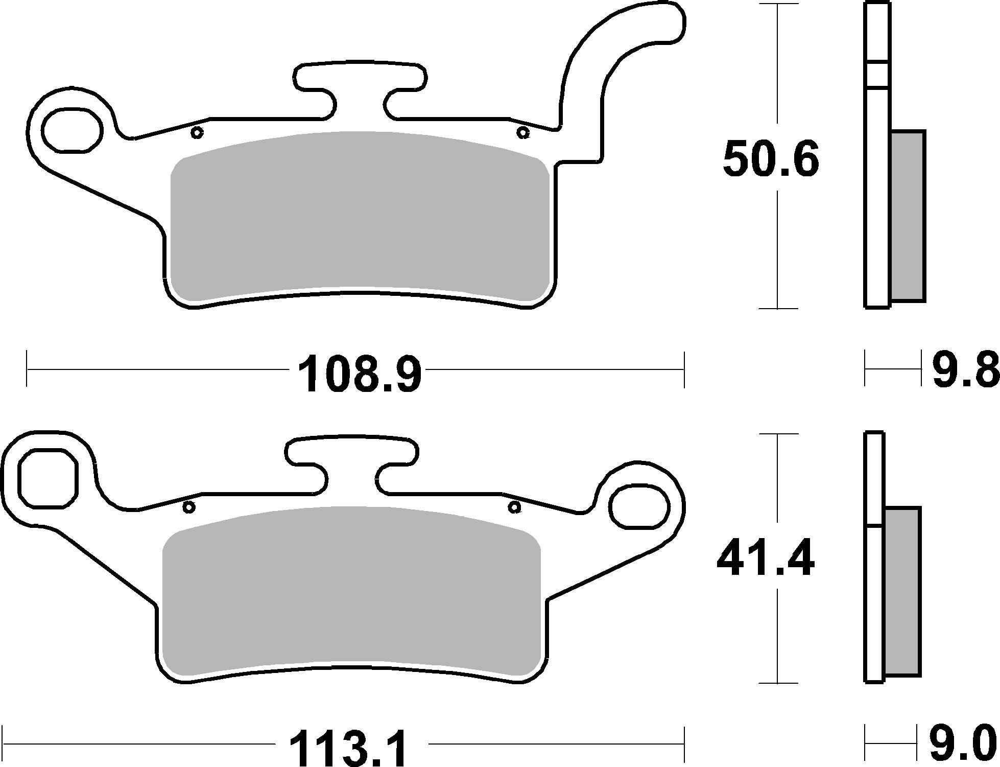 Brzdové obloženie BREMBO 07093 CC SCOOTER pre YAMAHA YW 125 BWS 2010-2011, YAMAHA Xenter 125 2012-2018