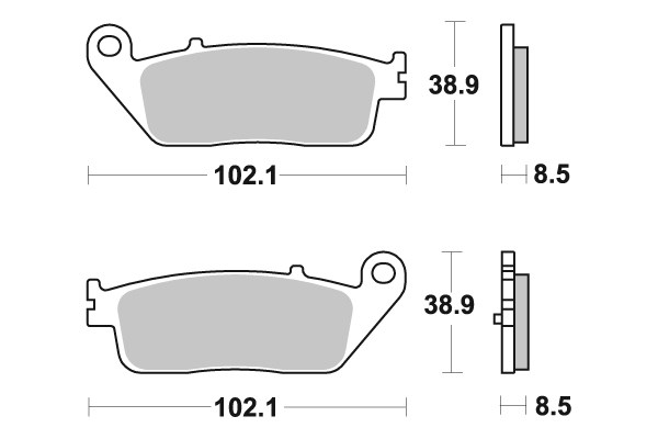 Brzdové obloženie BREMBO 07098 CC SCOOTER pre KYMCO Xciting 500 2004-2015, KYMCO Xciting 400 / S / VS 2012-2014