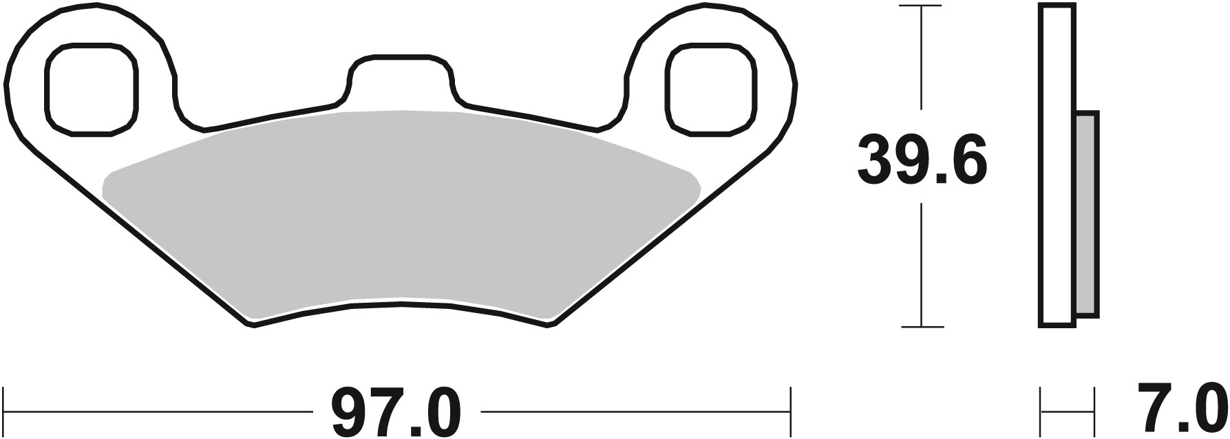 Brzdové obloženie BREMBO 07104XS pre PEUGEOT Metropolis 400 2015-2016, PEUGEOT Metropolis 400 2015-2016