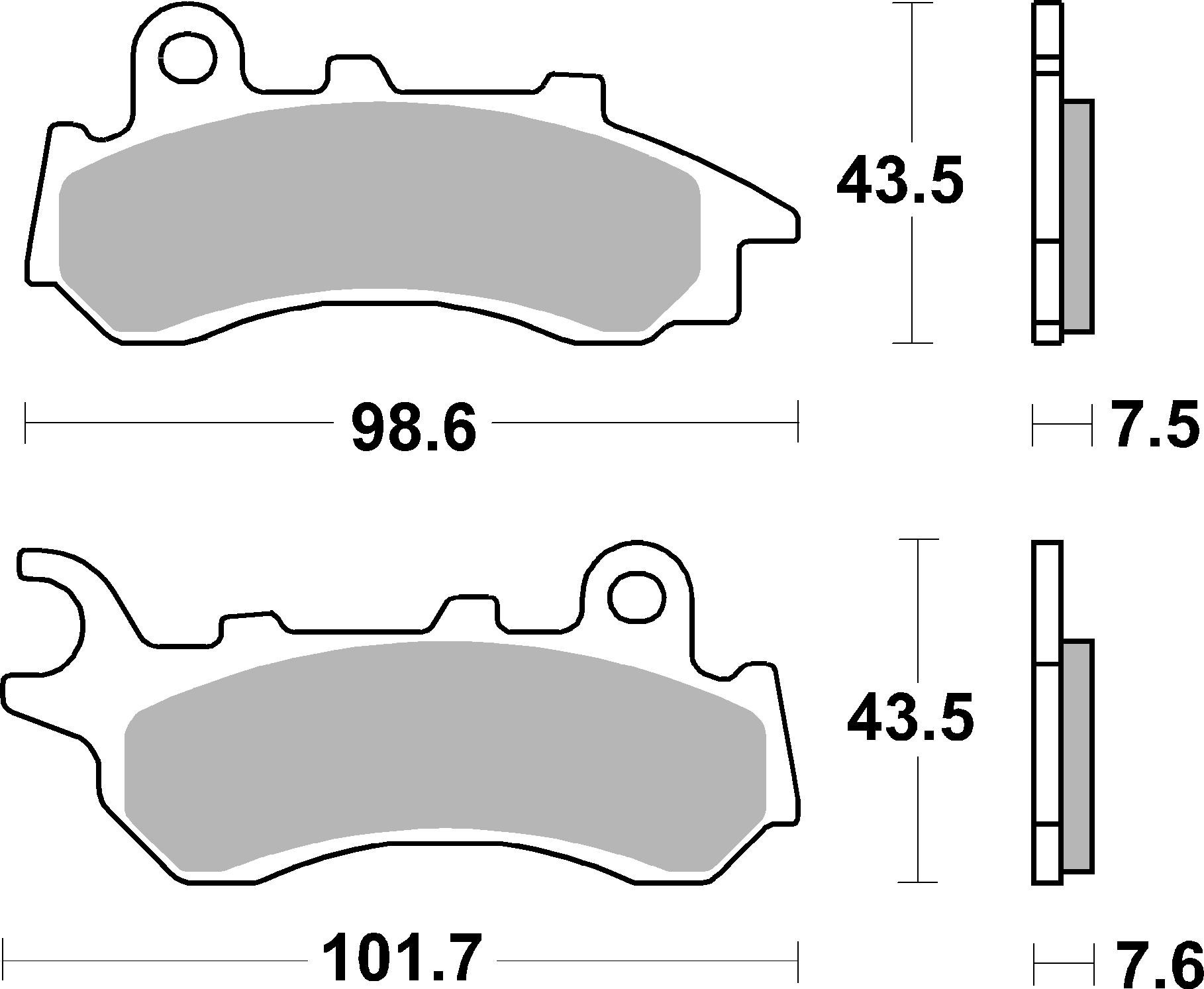Brzdové obloženie BREMBO 07118 CC SCOOTER pre HONDA PCX 125 (WW 125) 2018-2026, HONDA PCX 150 (WW 150) 2018-2020