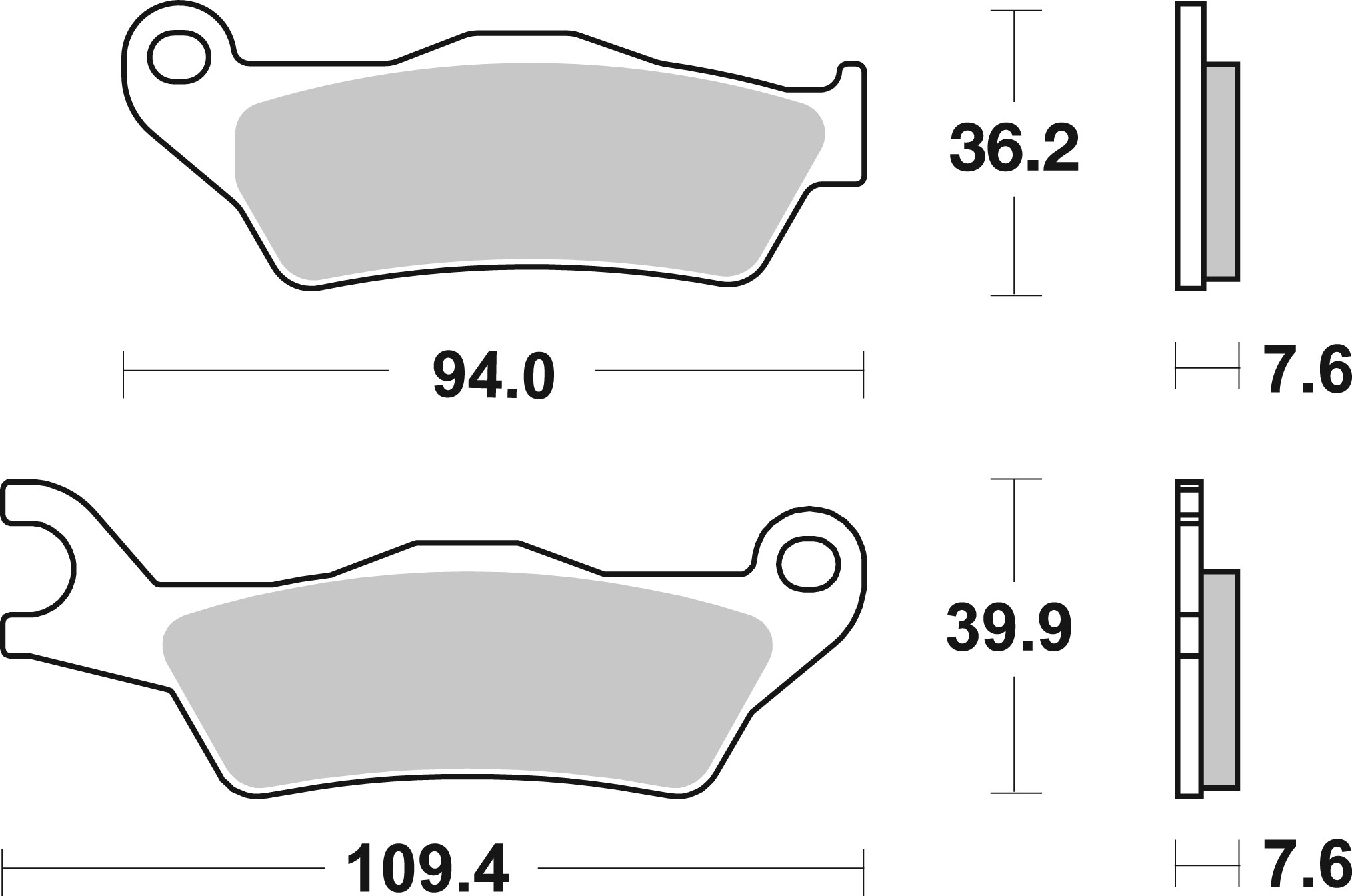 Brzdové obloženie BREMBO 07120 CC SCOOTER pre PIAGGIO/VESPA TPH 50 Typhoon 2018-2022, APRILIA SR 50 Motard 2018-2022