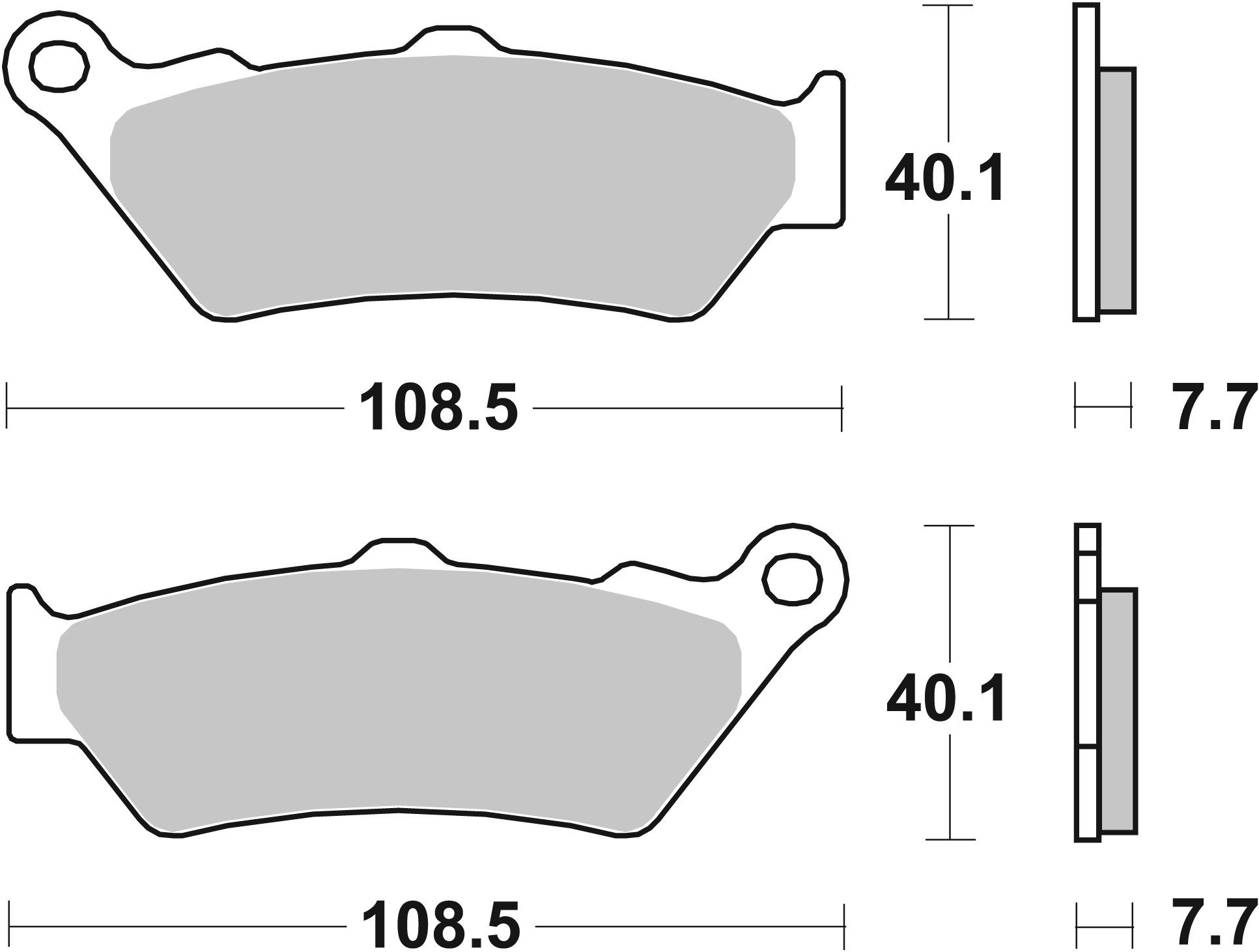 Brzdové obloženie BREMBO 07BB03SP