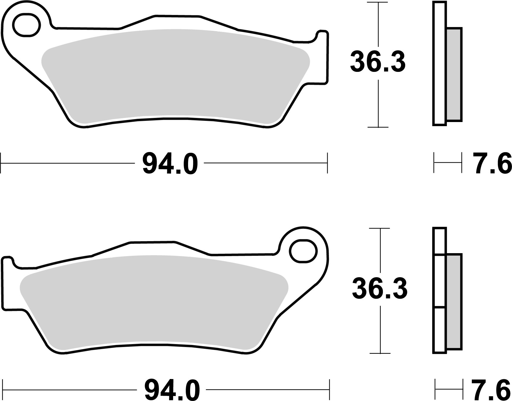 Brzdové obloženie BREMBO 07BB04SA
