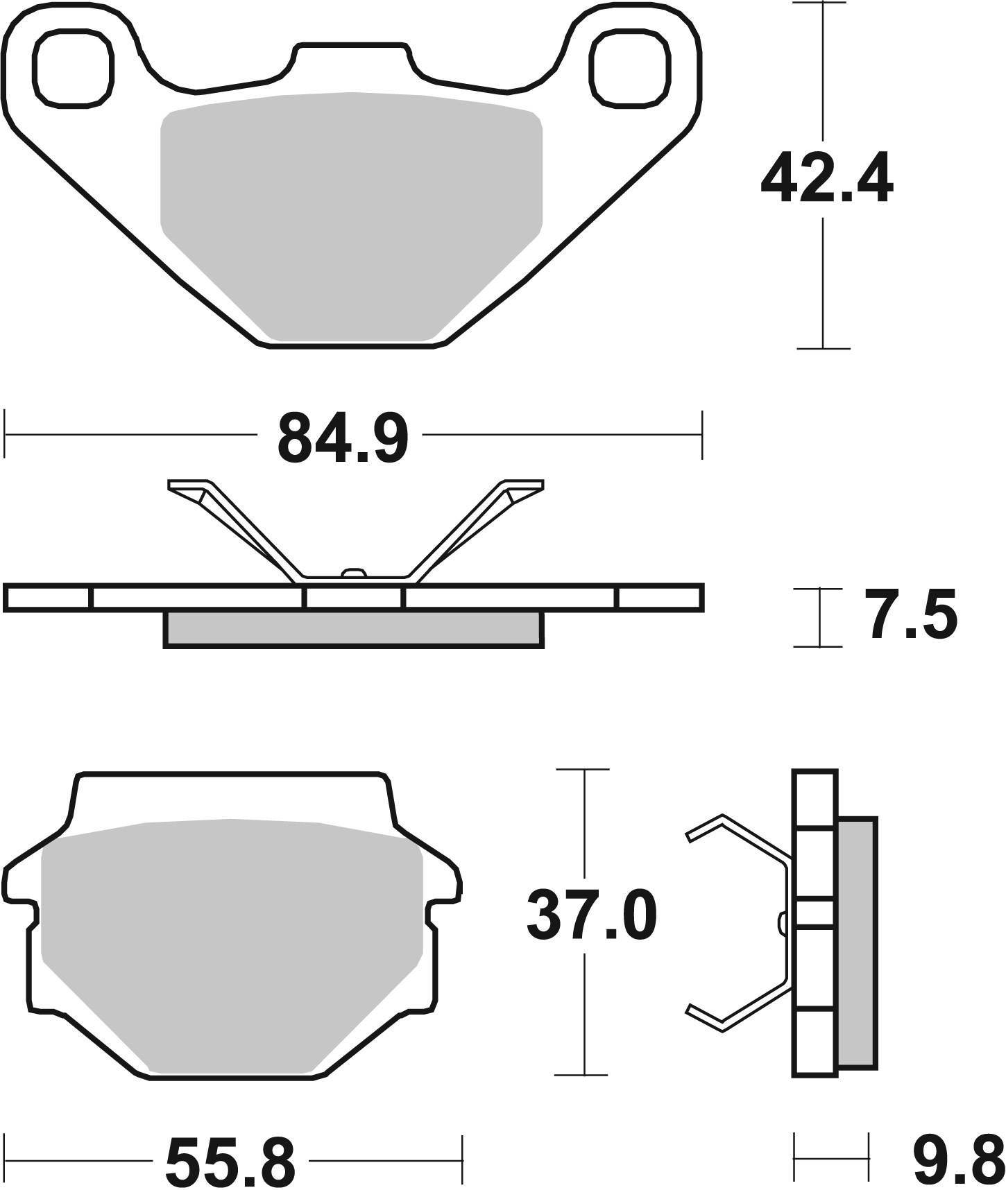Brzdové obloženie BREMBO 07BB07TT