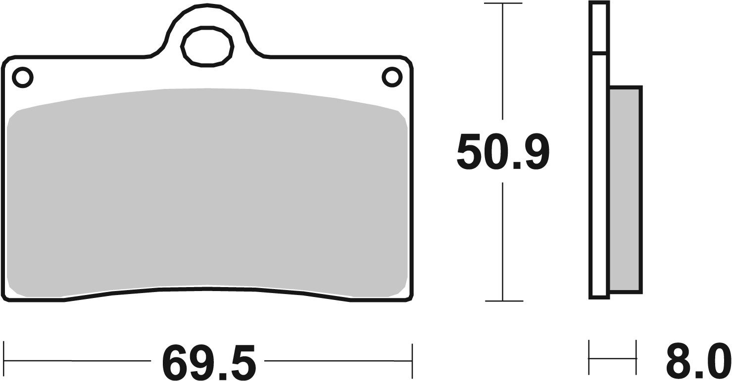 Brzdové obloženie BREMBO 07BB15SA