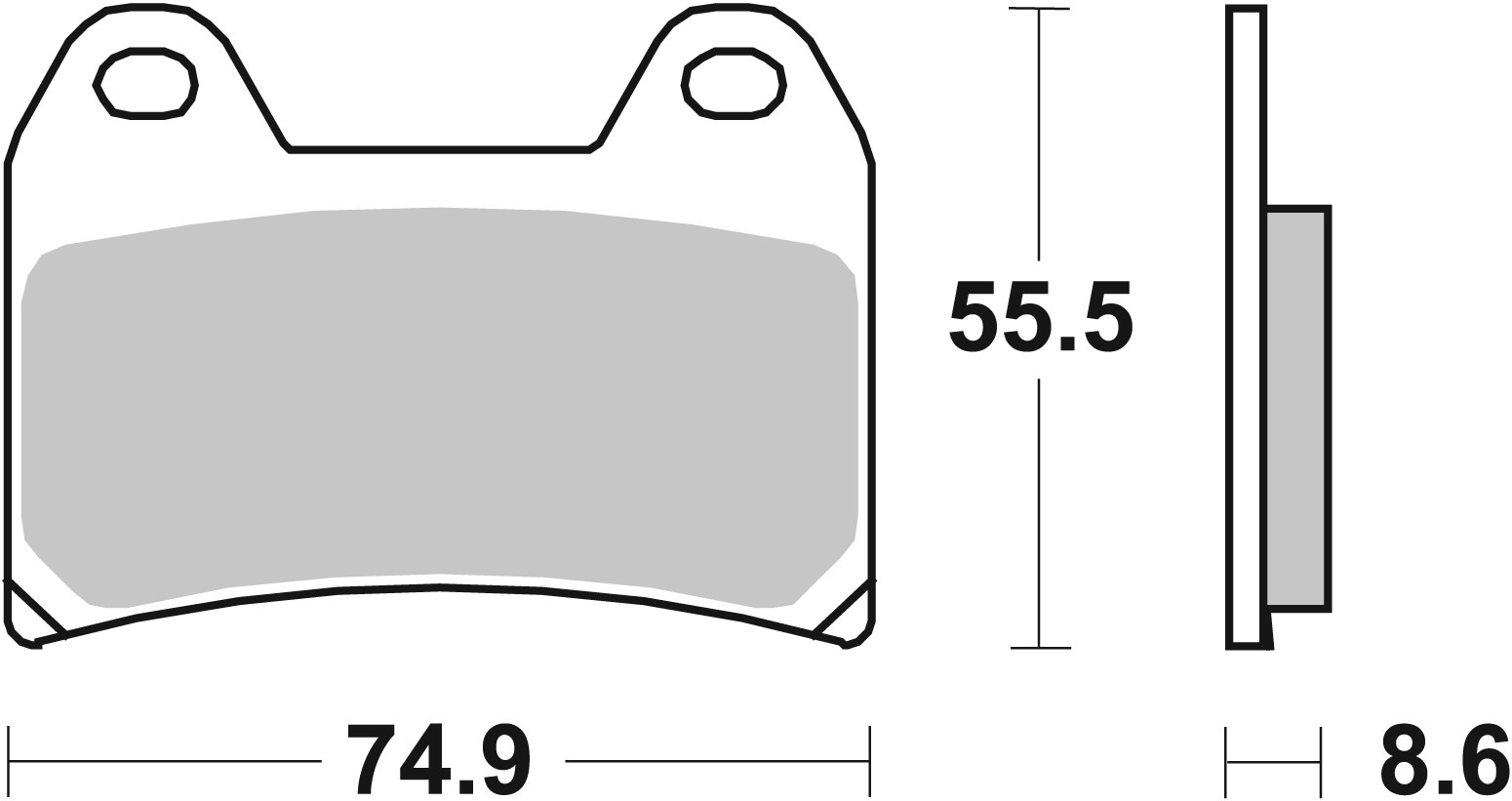 Brzdové obloženie BREMBO 07BB19LA