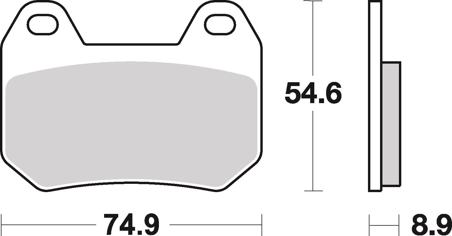 Brzdové obloženie BREMBO 07BB2507 CC ROAD
