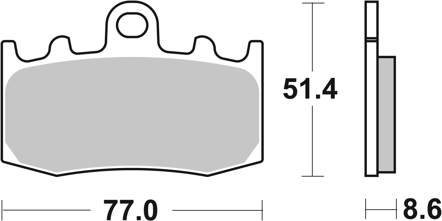 Brzdové obloženie BREMBO 07BB2607 CC ROAD