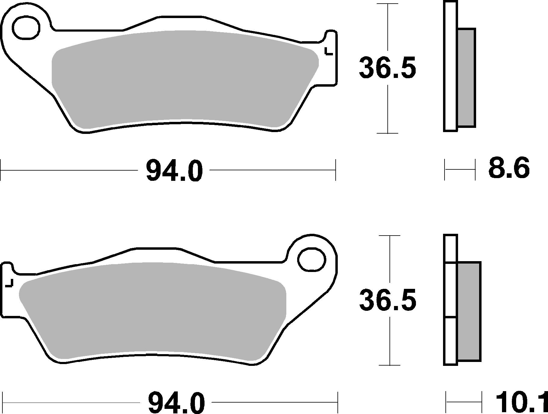 Brzdové obloženie BREMBO 07BB2809 CC ROAD
