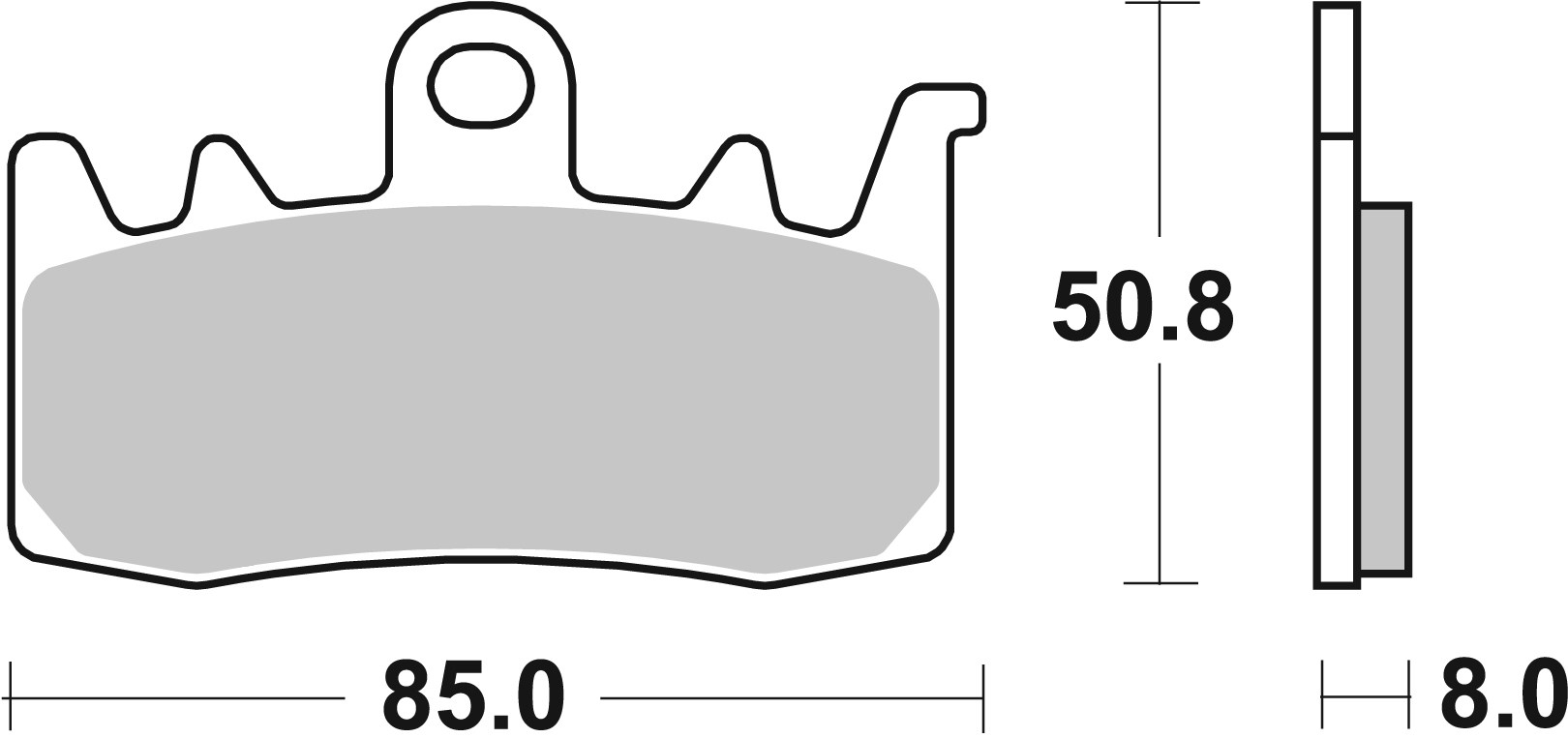 Brzdové obloženie BREMBO 07BB38SA