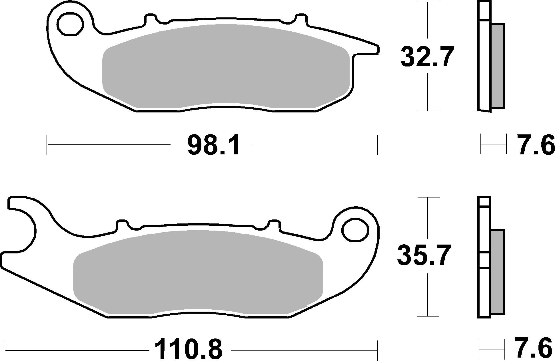 Brzdové obloženie BREMBO 07GR03CC CC ROAD