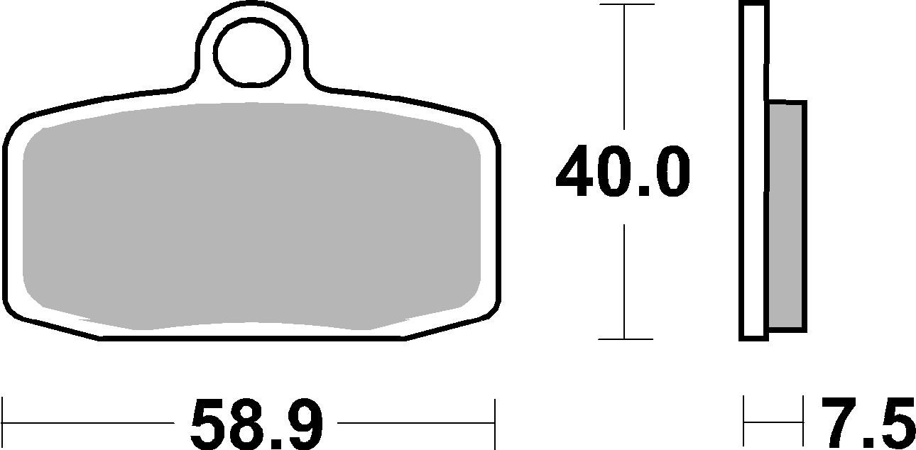 Brzdové obloženie BREMBO 07GR20SX