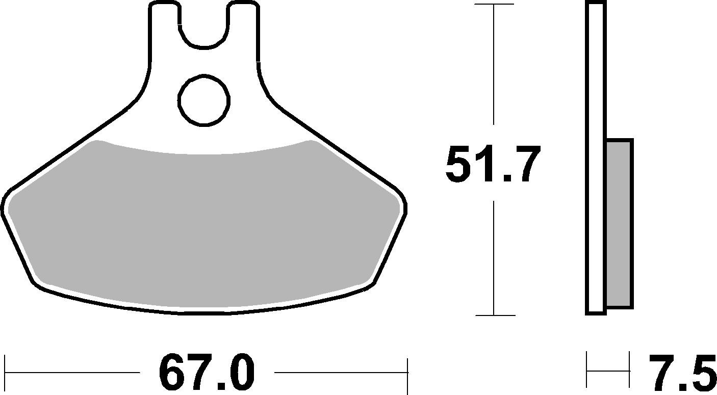 Brzdové obloženie BREMBO 07GR22SX