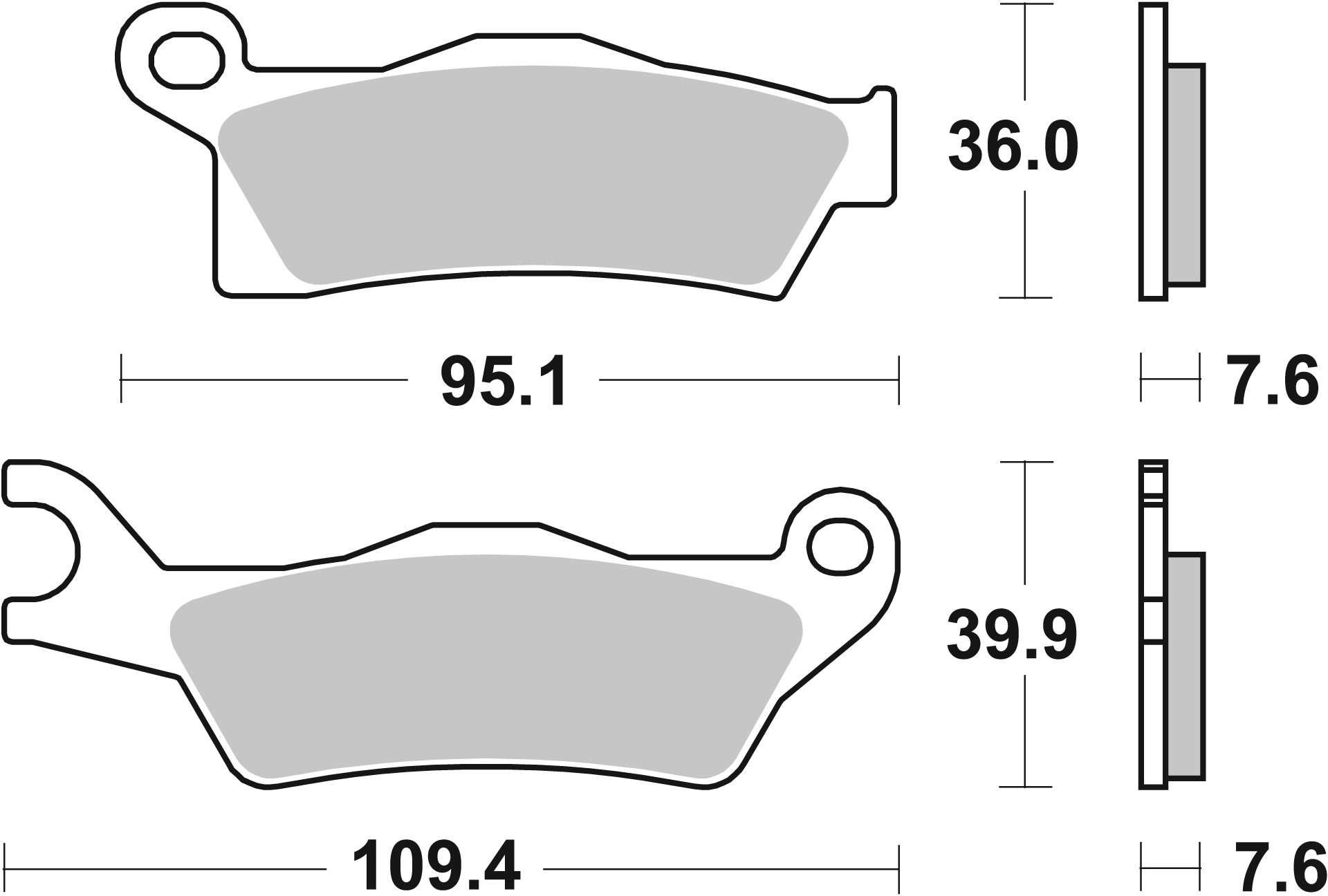 Brzdové obloženie BREMBO 07GR26SX