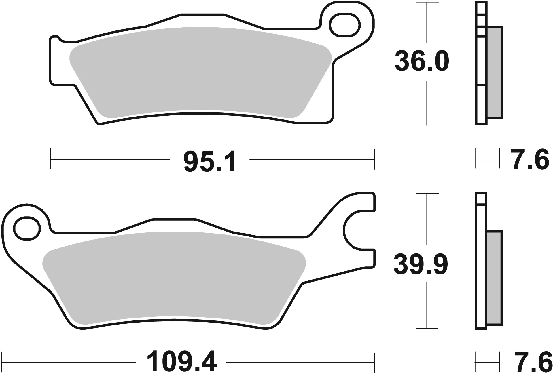 Brzdové obloženie BREMBO 07GR27SD