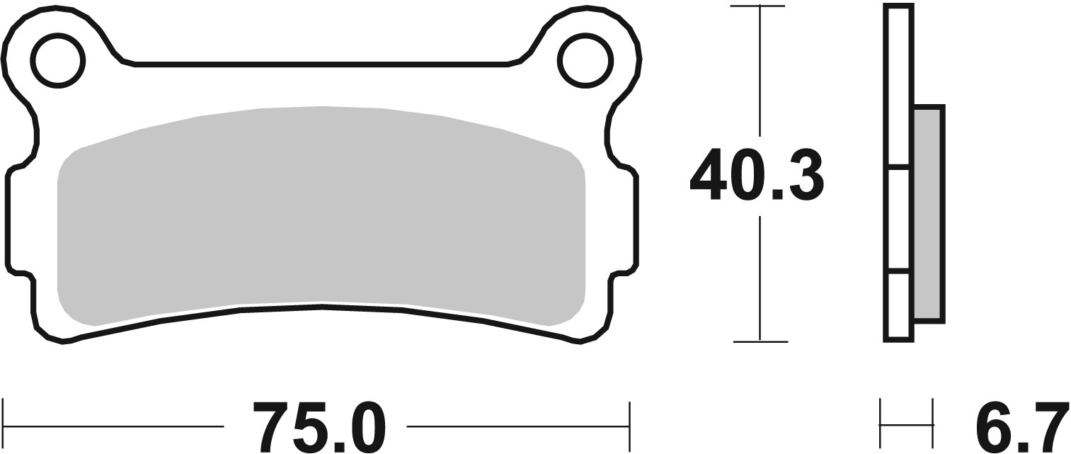 Brzdové obloženie BREMBO 07GR5705 CC ROAD