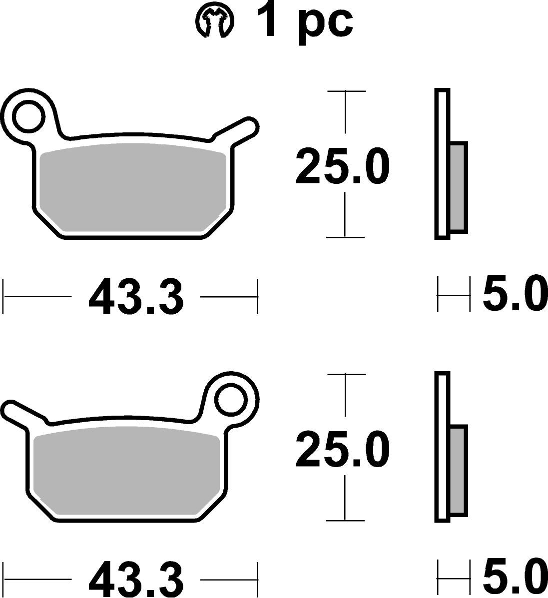 Brzdové obloženie BREMBO 07GR70SD