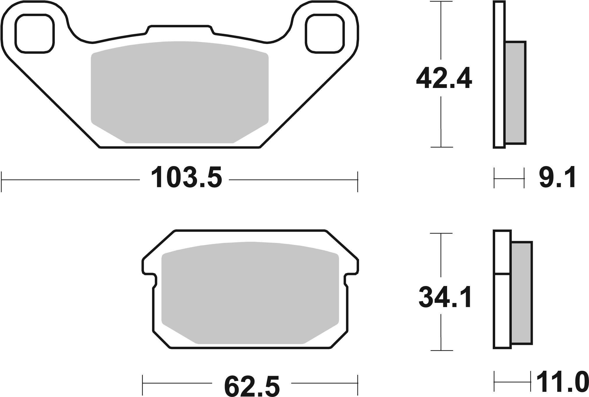 Brzdové obloženie BREMBO 07GR78SD pre ATV ADLY/HERCHEE Sport 300 2007-2013