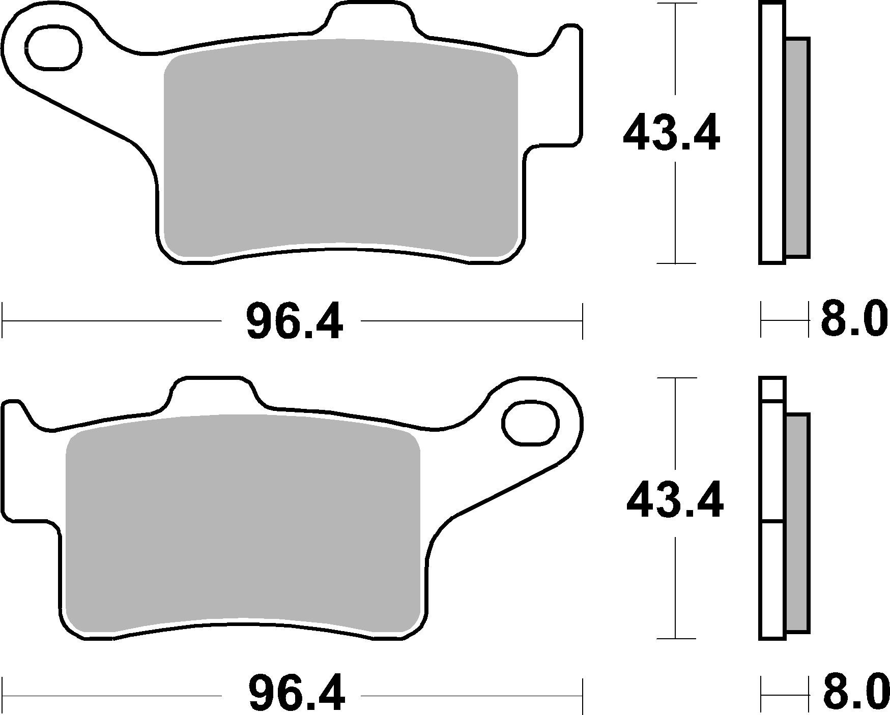 Brzdové obloženie BREMBO 07GR88SA pre ATV CAN-AM Spyder 1000 2013-2016