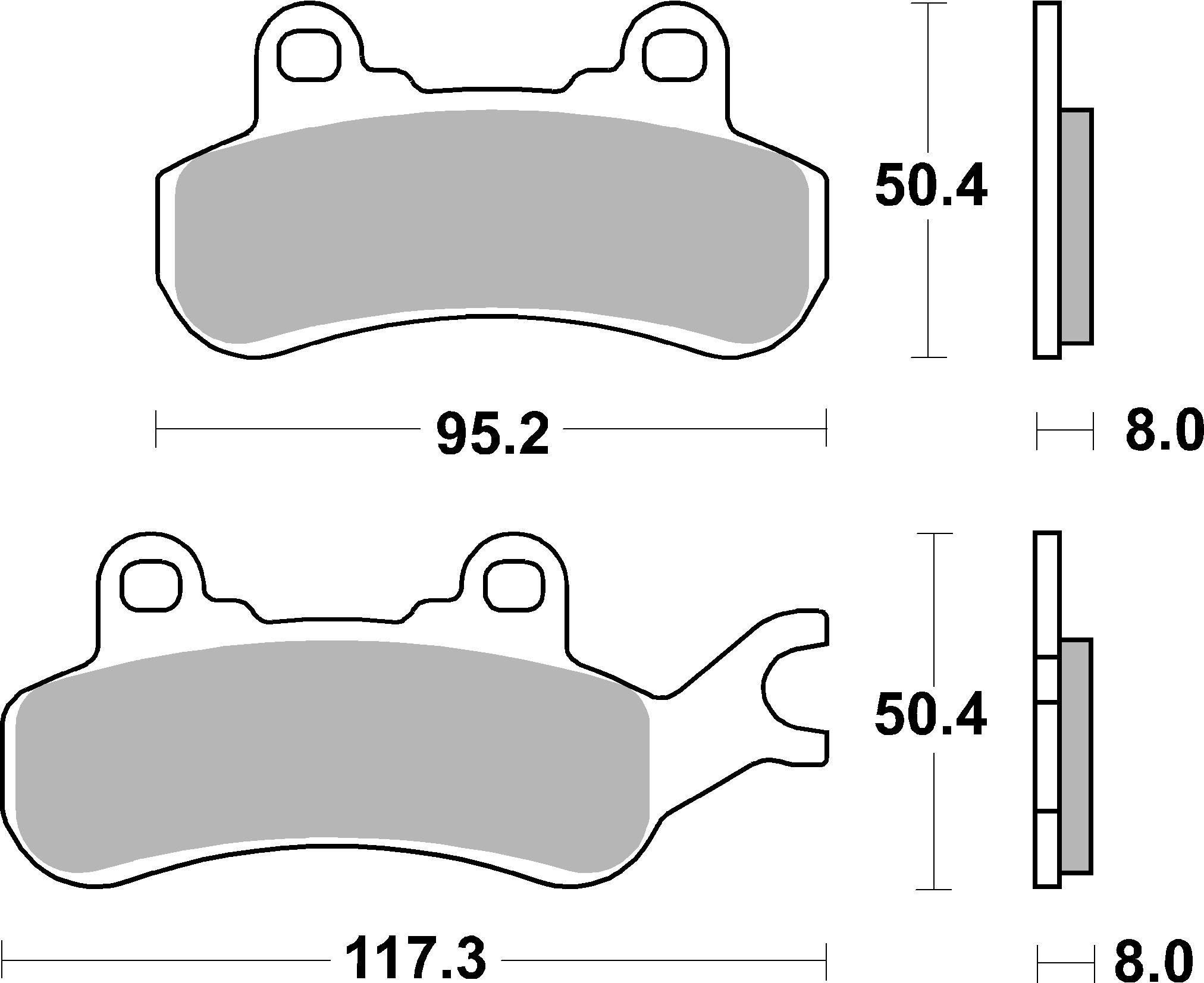 Brzdové obloženie BREMBO 07GR91SX