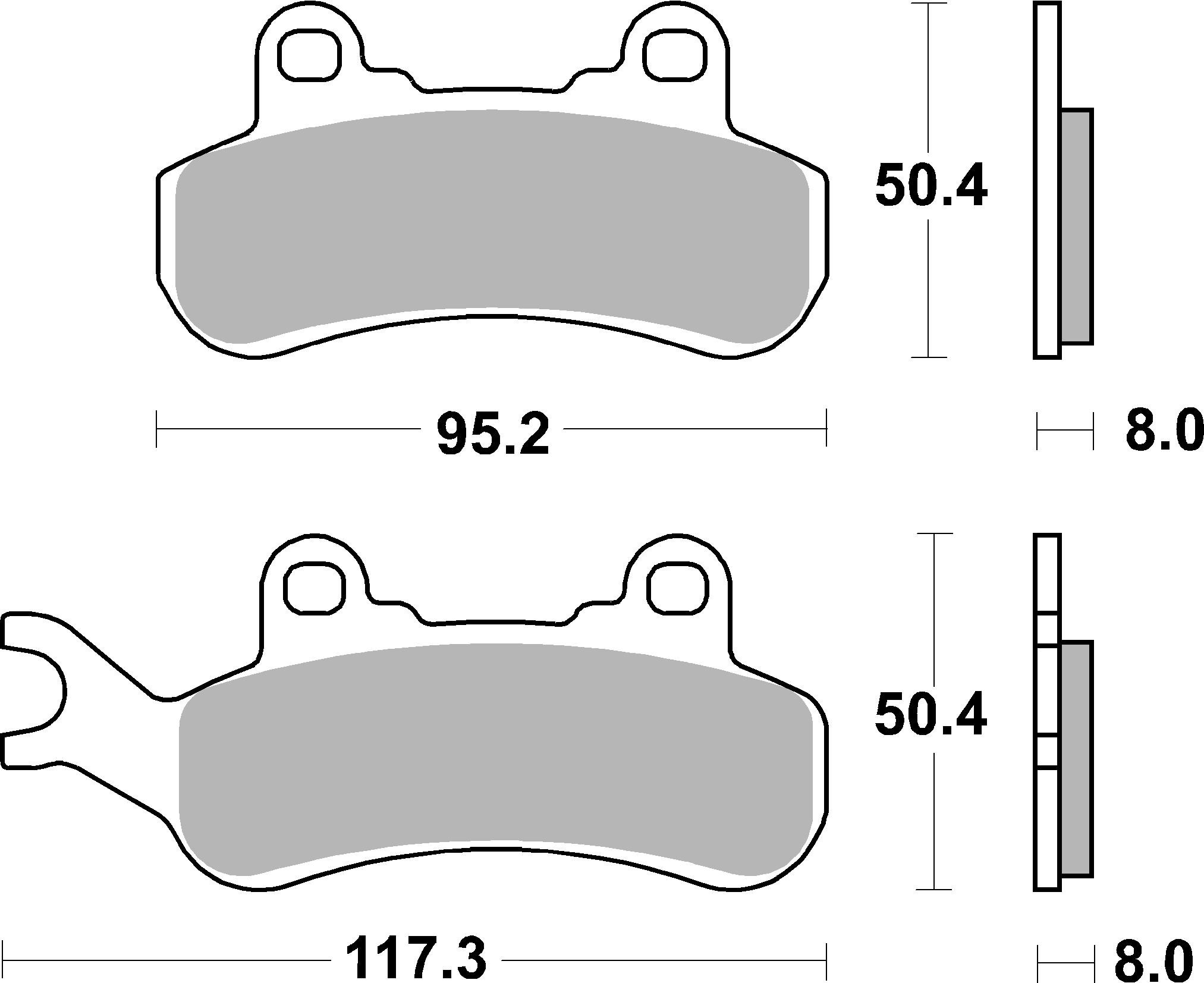 Brzdové obloženie BREMBO 07GR92SX