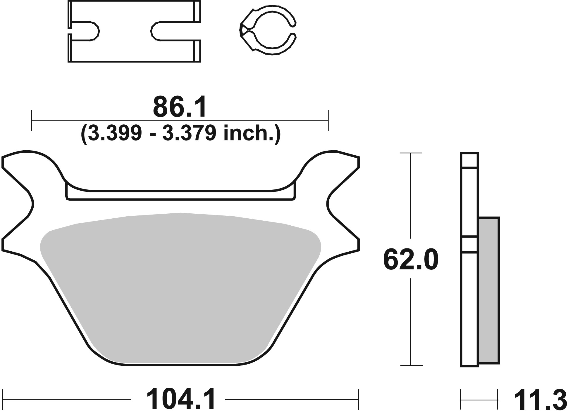 Brzdové obloženie BREMBO 07HD1011 CC ROAD