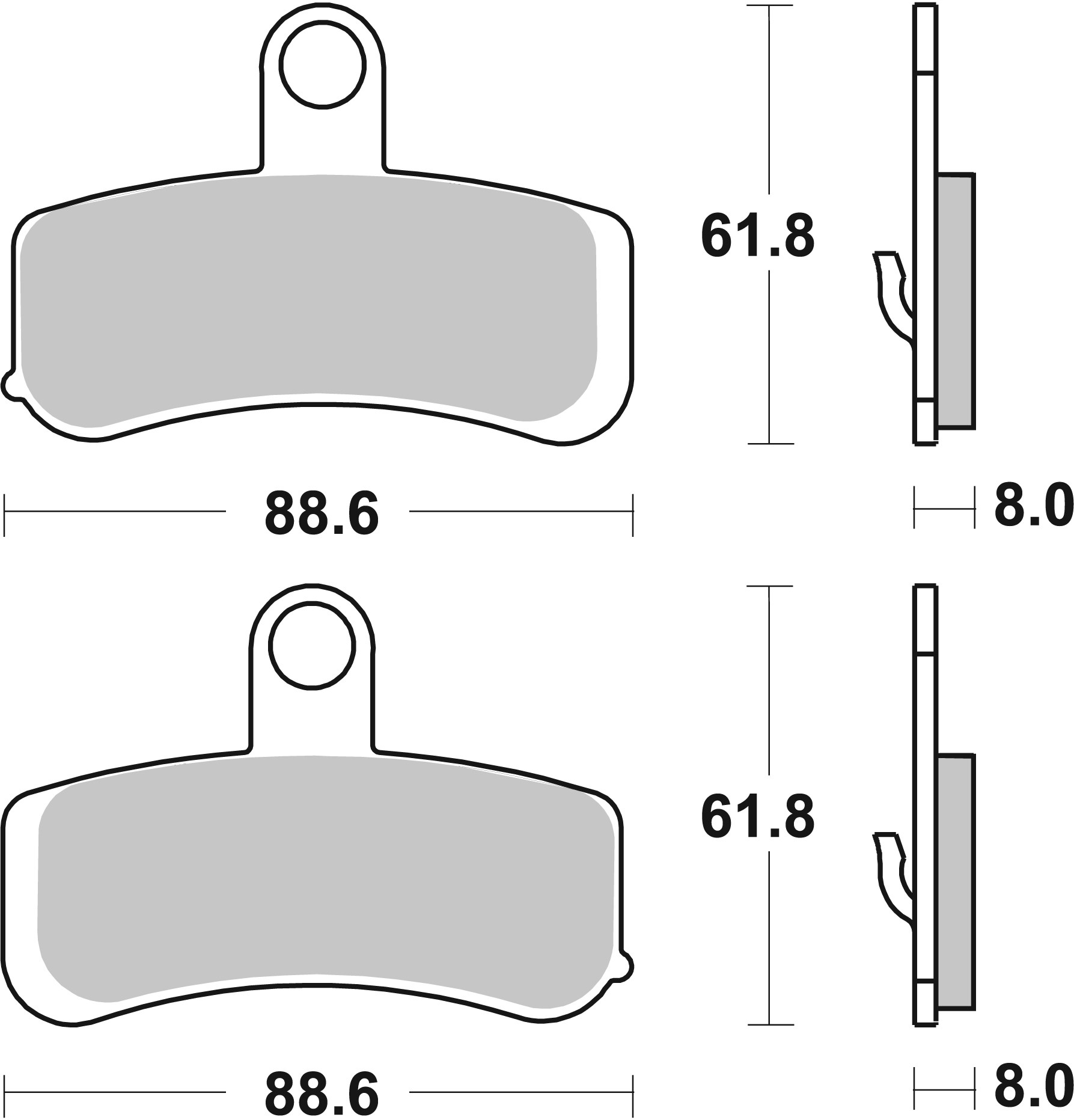 Brzdové obloženie BREMBO 07HD15SA