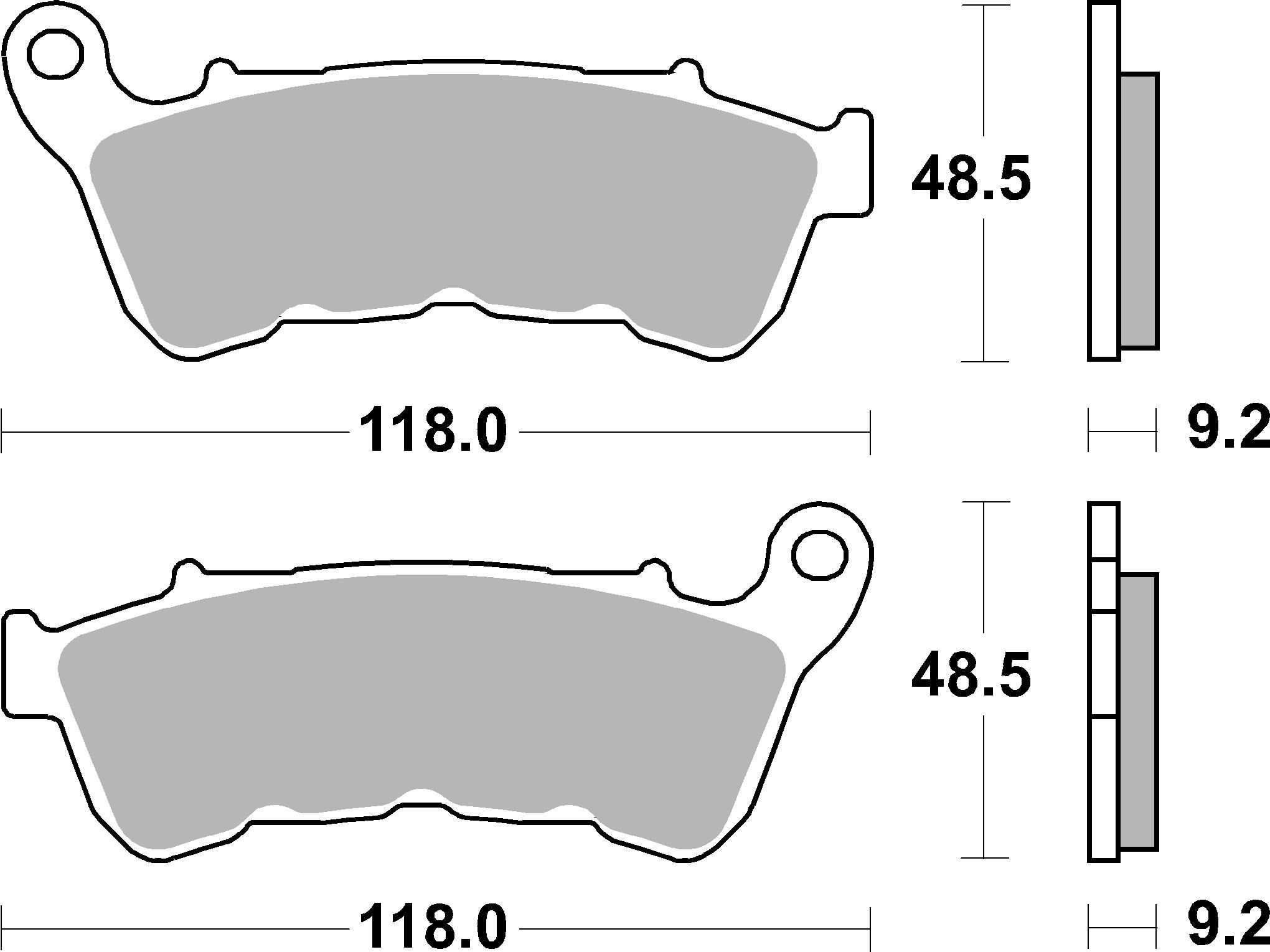 Brzdové obloženie BREMBO 07HD22CC CC ROAD