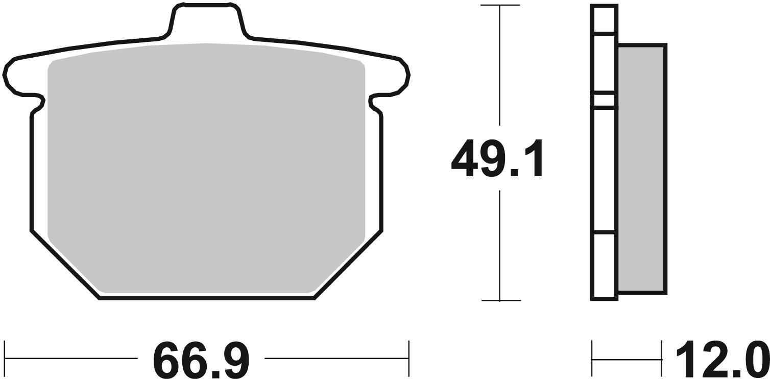 Brzdové obloženie BREMBO 07HO1212 CC ROAD