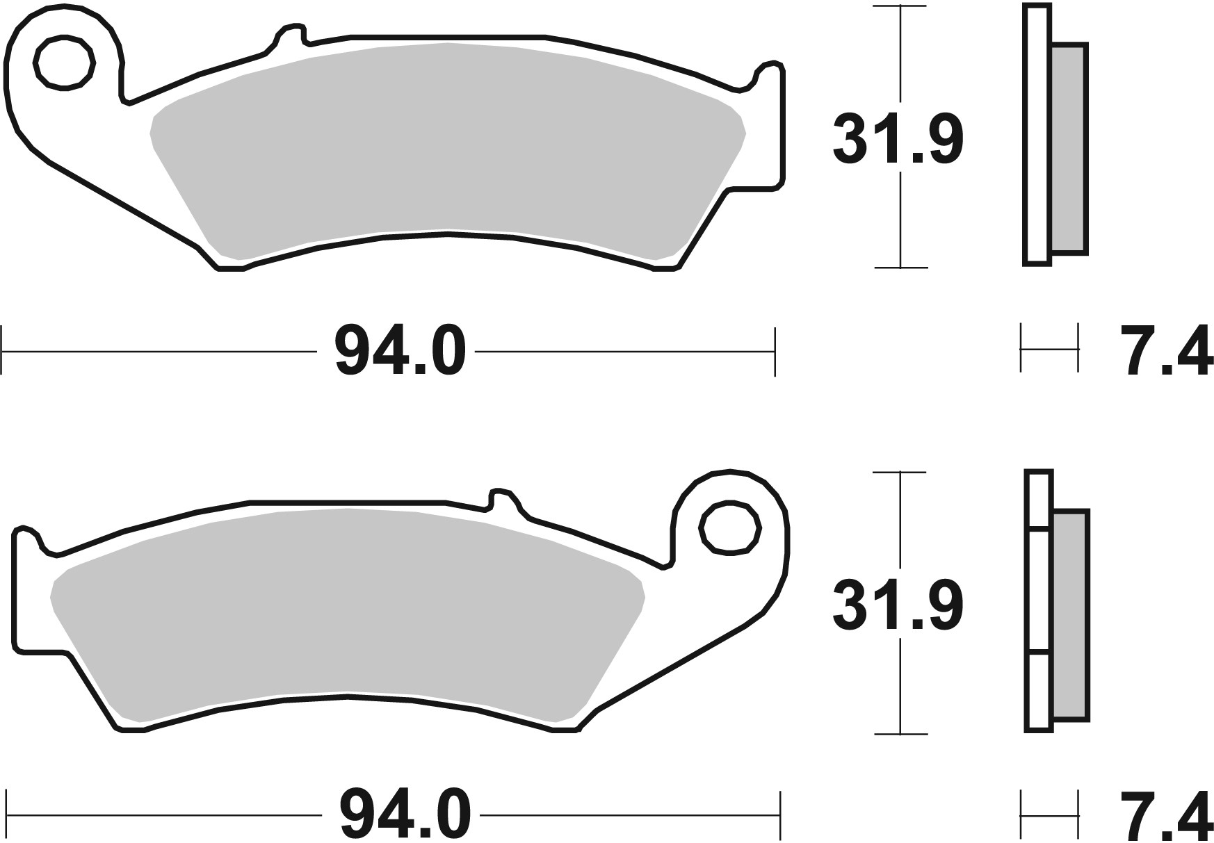 Brzdové obloženie BREMBO 07HO25TT