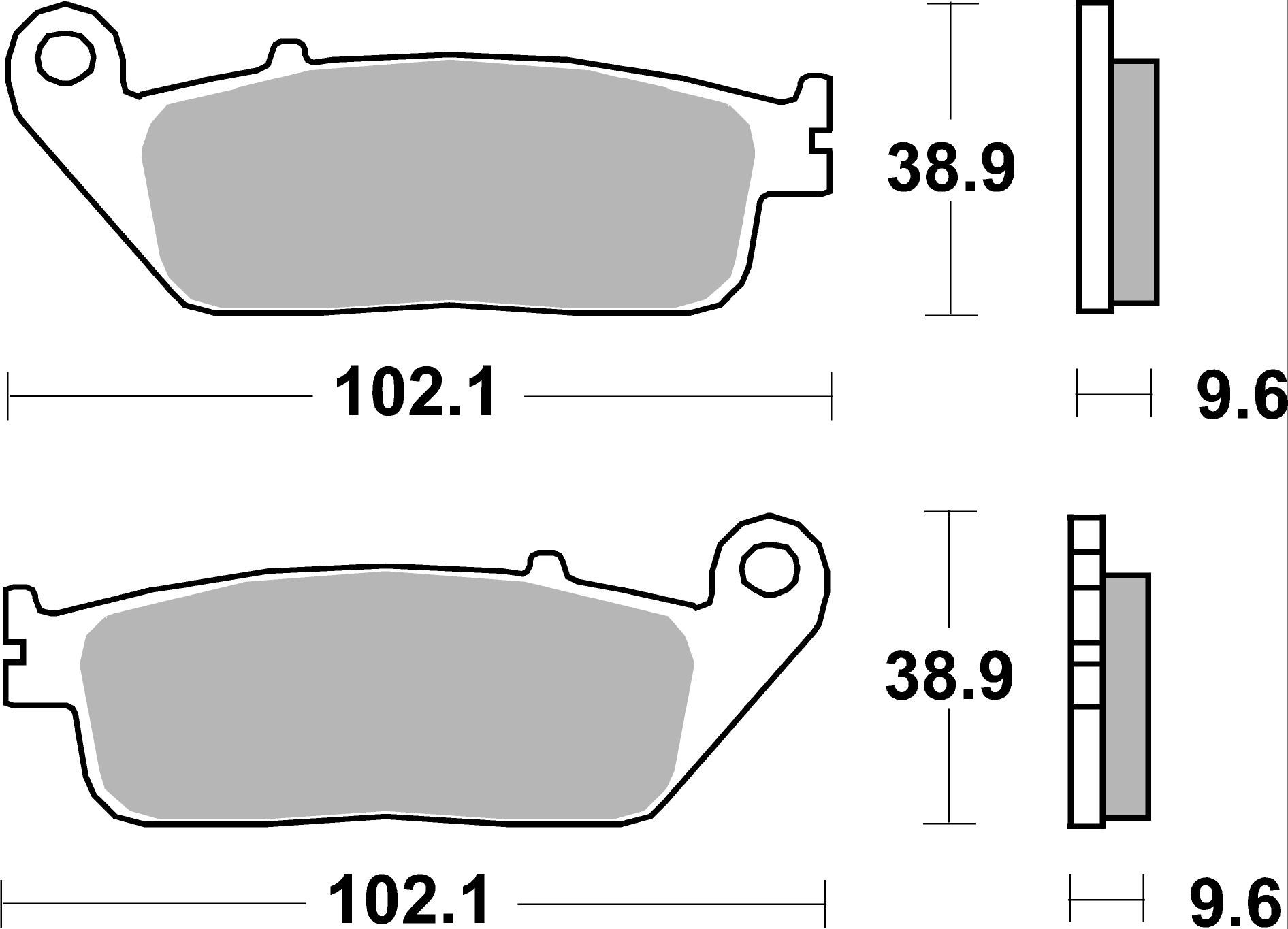 Brzdové obloženie BREMBO 07HO4108 CC ROAD