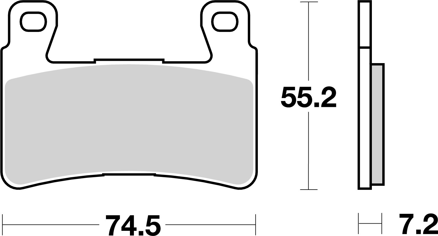 Brzdové obloženie BREMBO 07HO45SA
