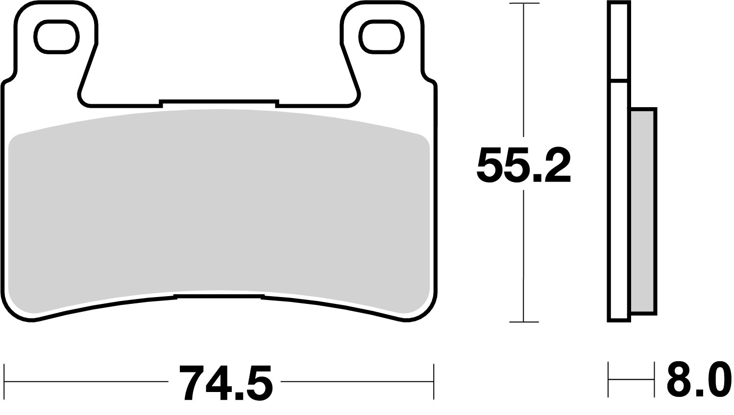 Brzdové obloženie BREMBO 07HO45SR