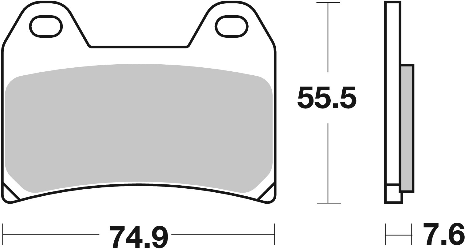 Brzdové obloženie BREMBO 07HO47CC CC ROAD