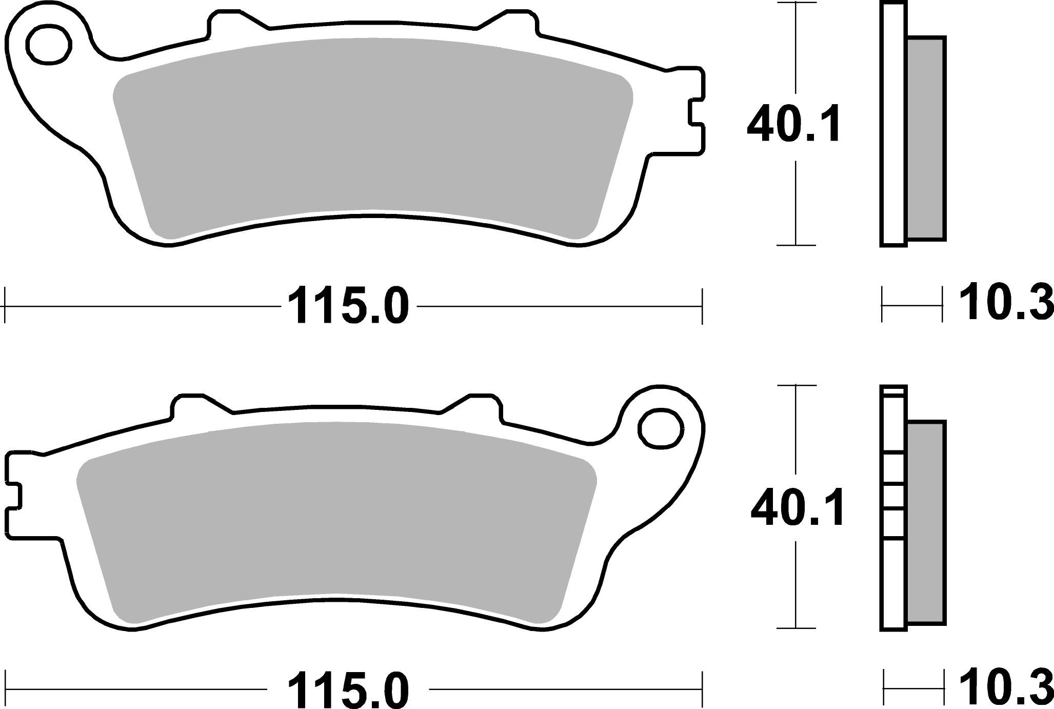 Brzdové obloženie BREMBO 07HO52SP pre HONDA GL 1800 Goldwing 2001-2017