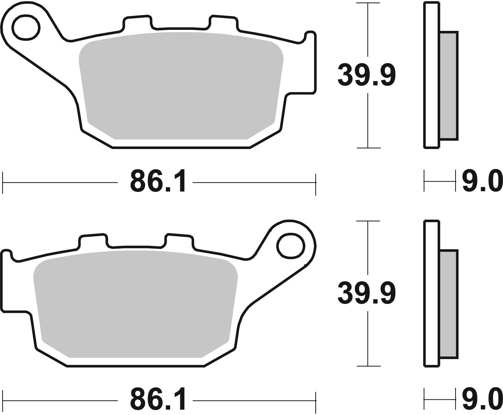 Brzdové obloženie BREMBO 07HO53SP