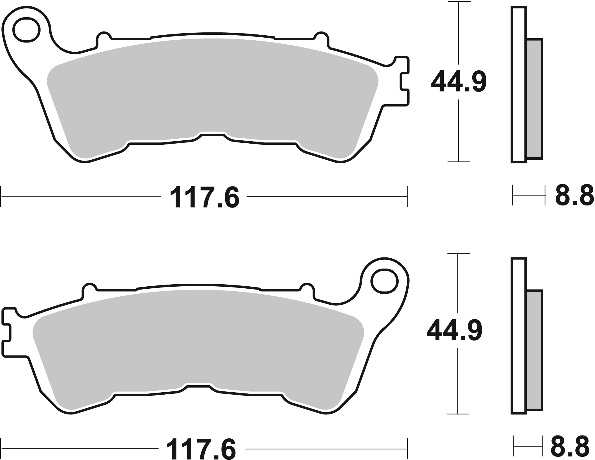 Brzdové obloženie BREMBO 07HO57SA