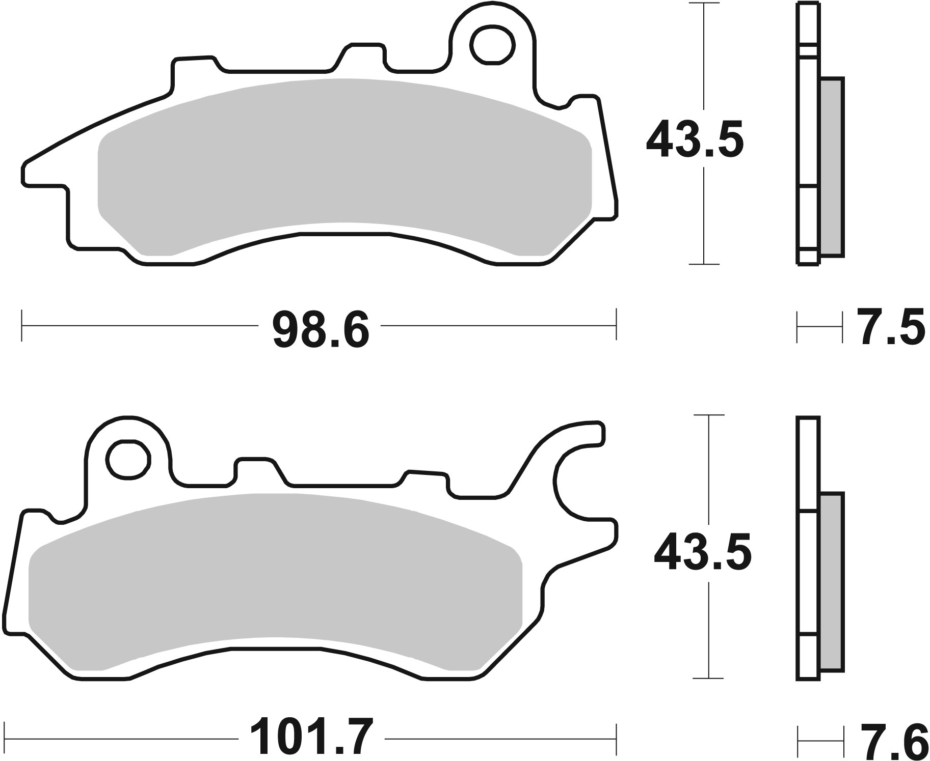Brzdové obloženie BREMBO 07HO64CC CC ROAD