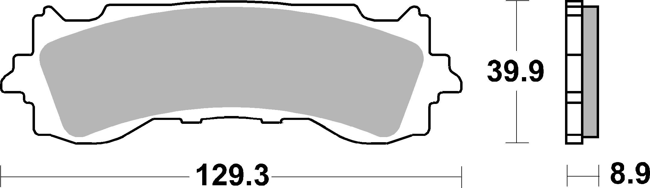 Brzdové obloženie BREMBO 07HO65SA pre HONDA GL 1800 Goldwing 2018-2021