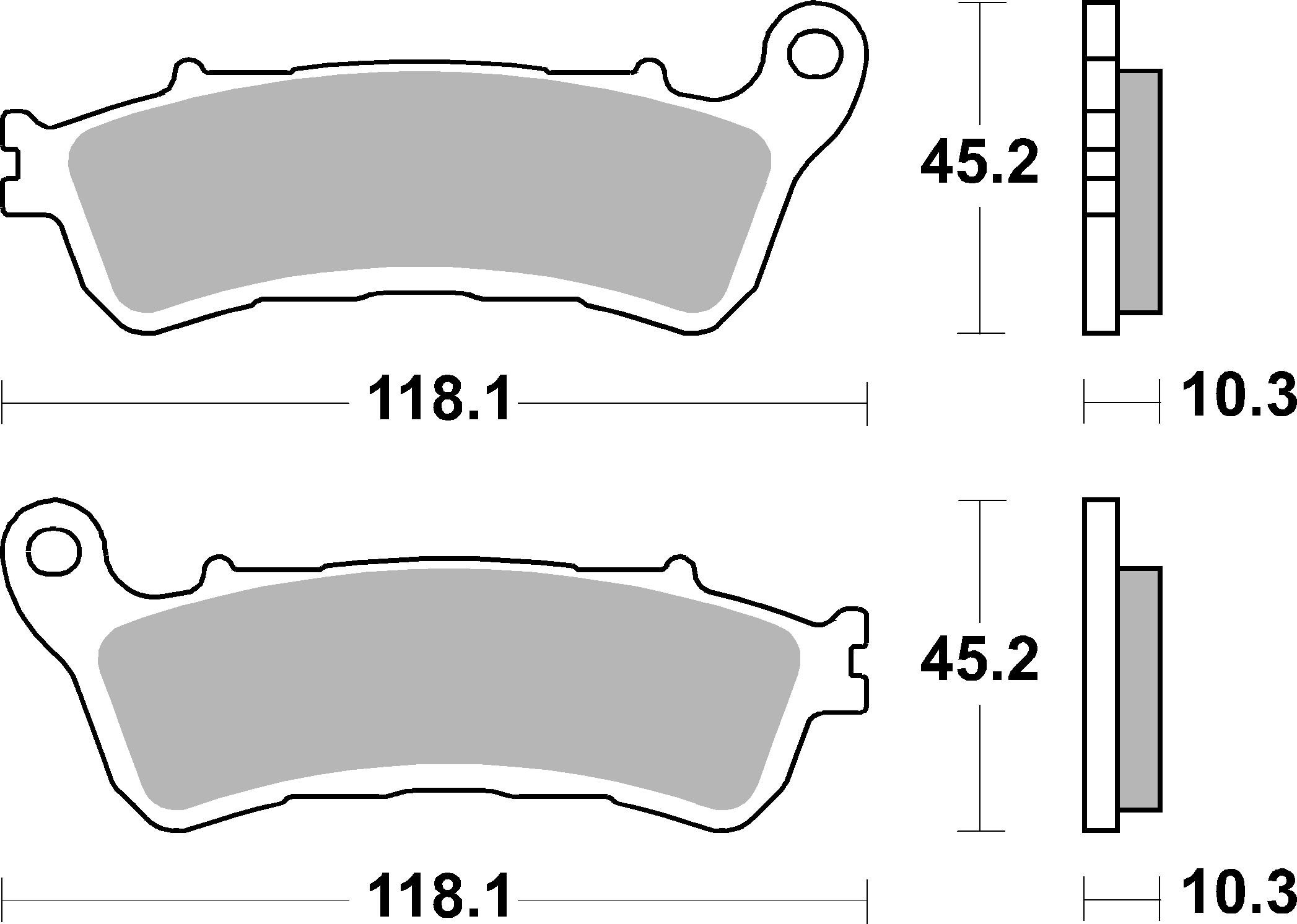 Brzdové obloženie BREMBO 07HO66SP pre HONDA GL 1800 Goldwing 2018-2021