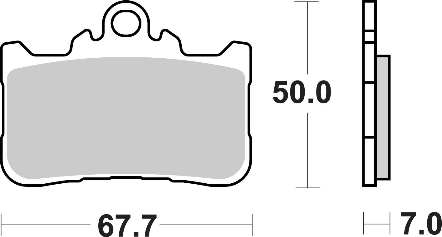 Brzdové obloženie BREMBO 07HO72SA
