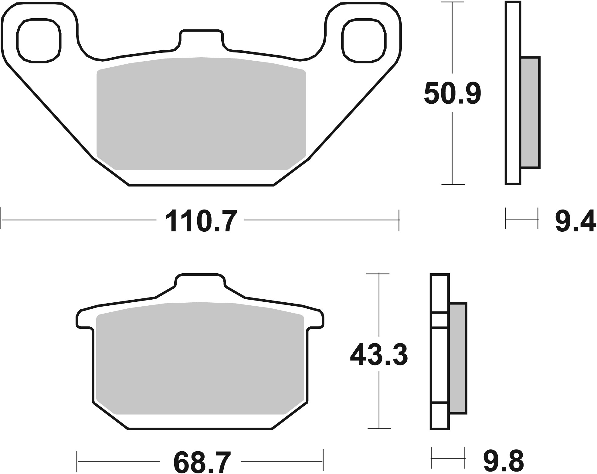 Brzdové obloženie BREMBO 07KA08SA