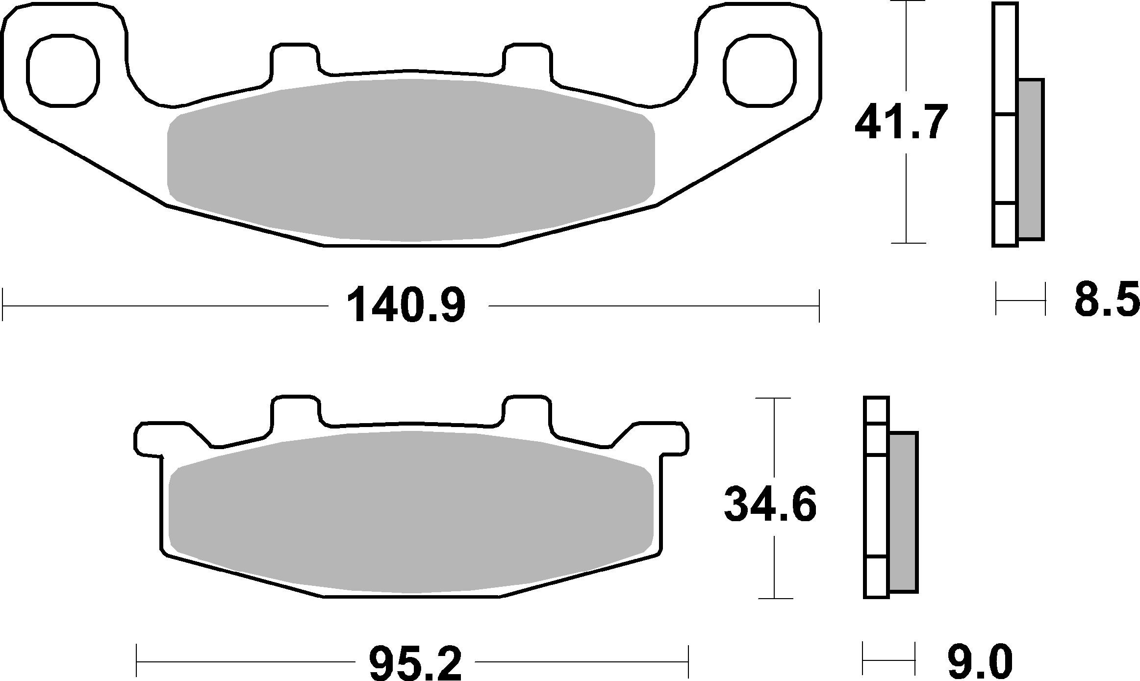 Brzdové obloženie BREMBO 07KA09SA