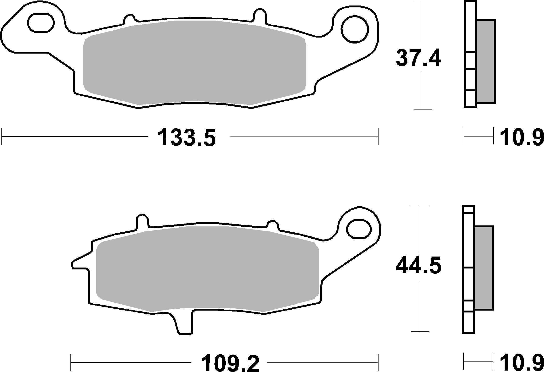 Brzdové obloženie BREMBO 07KA15CC CC ROAD