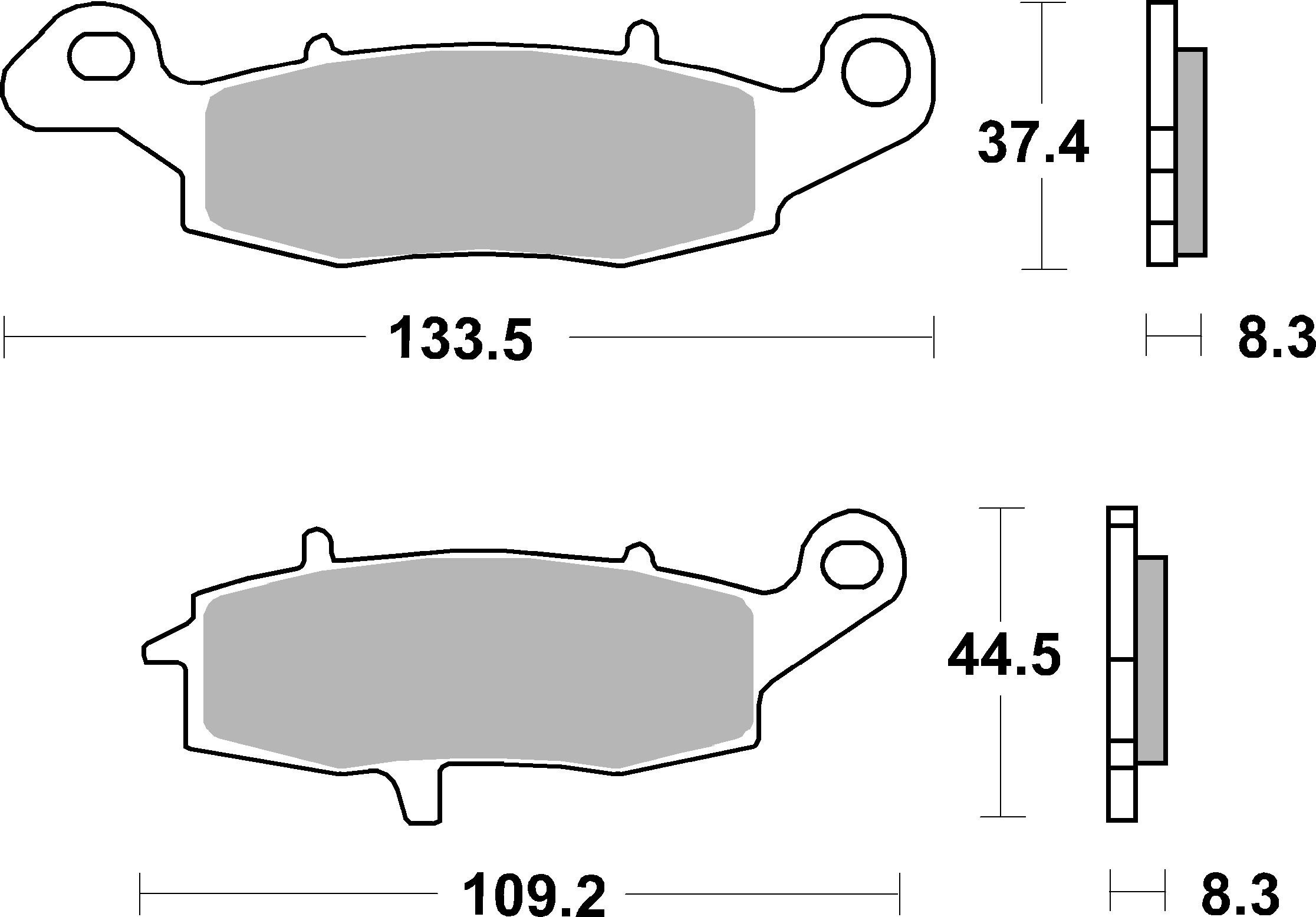 Brzdové obloženie BREMBO 07KA1807 CC ROAD
