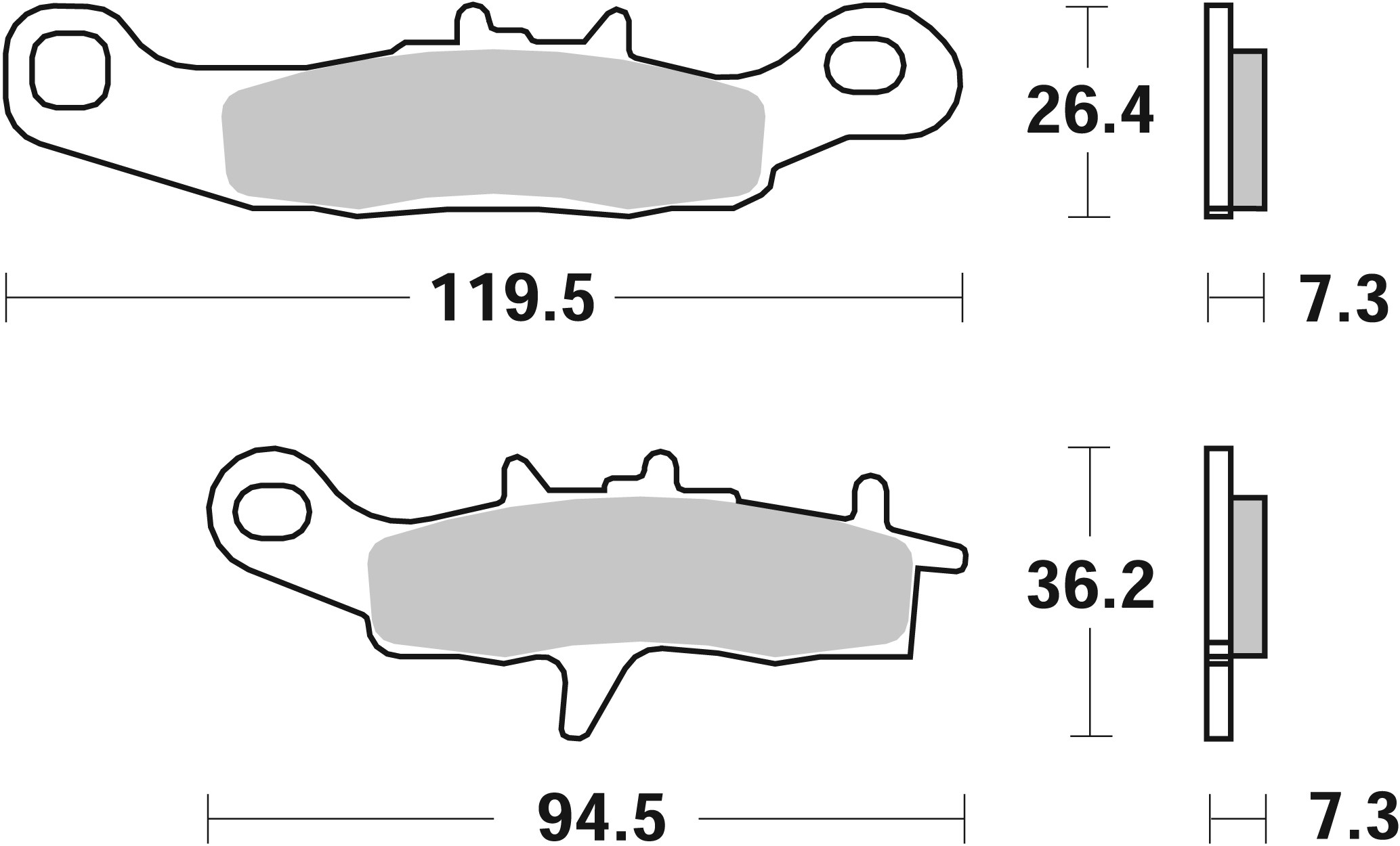 Brzdové obloženie BREMBO 07KA22SX